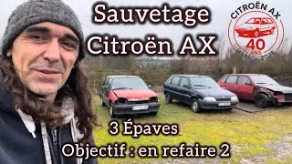Miniature : Sauvetage Citroën AX : 3 épaves pour en refaire 2 !! #youngtimer 