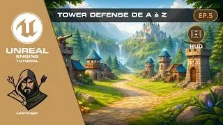 Miniature : Créer un Tower Defense de A à Z sur UE5 – HUD de jeu + UI propre #5