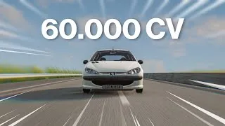 Miniature : 60.000cv dans une 206 ?! - BeamNG.Drive