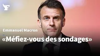 Miniature : Emmanuel Macron appelle à se «méfier» des sondages prédisant la victoire de Marine Le Pen en 2027