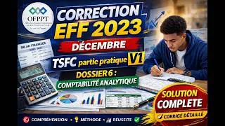 Miniature : Correction Examen TSFC Décembre 2023 – Dossier 6 Comptabilité Analytique V1 | Solution Complète