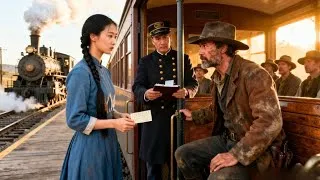 Miniature : Le contrôleur du train a refusé son billet — jusqu’à ce que le cow-boy prenne place à côté d’elle