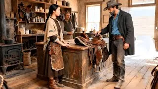 Miniature : Une pauvre veuve vendait ses selles artisanales — jusqu’à ce qu’un rancher solitaire la recueille