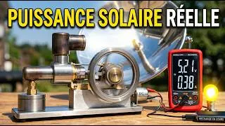 Miniature : J’ai fabriqué un moteur Stirling solaire — de l’électricité gratuite, sans panneaux hors de prix