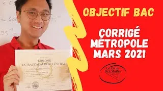 Miniature : Objectif Bac 2022 : Corrigé exercice 2 sur exponentielle Métropole Mars 2021