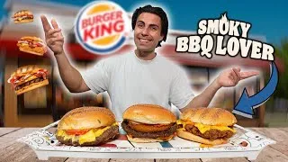 Miniature : JE TESTE LES NOUVEAUX SMOKY BBQ LOVER CHEZ BURGER KING 🍔 (Burger Sauce Chipotle 🔥)