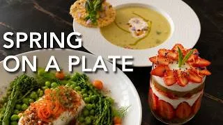 Miniature : A French Chef's 3-Course Spring Dinner (Done in One Evening)