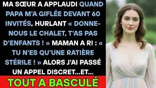 Miniature : Ma Sœur A Applaudi Quand Papa M'a Giflée Devant 60 Invités.J'ai Seul Appel Discret Et Tout A Basculé