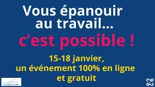 Miniature : Une alternative au burnout ! Annonce événement gratuit en ligne 15-18 janvier 2026.