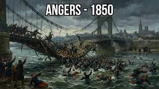 Miniature : Angers 1850 — Les 226 Soldats Précipités dans la Rivière quand le Pont s'est Rompu