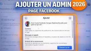 Miniature : COMMENT AJOUTER DES AMINISTRATEURS A SA PAGE FACEBOOK EN 2026 (Nouvelle méthode)