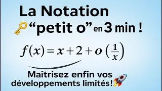 Miniature : Notation Petit "o" — Comprendre en 4 min | BTS IUT Maths Sup Développements Limités