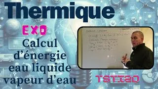 Miniature : TSTI2D Transferts thermiques - Exercice classique  calcul d'énergie thermique avec changement d'état