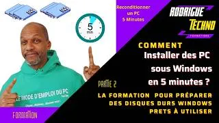 Miniature : Comment reconditionner un pc plus vite avec clonage Formation complète PARTIE 2