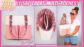 Miniature : 🌸 Tuto Couture #DIY 🌸 Le Sac Cabas Multi-Poches #ByMélou 🥰