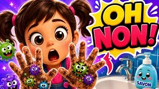 Miniature : 😱 OH NON ! Nana a les mains sales ! 🧼 | Chanson pour apprendre à se laver les mains