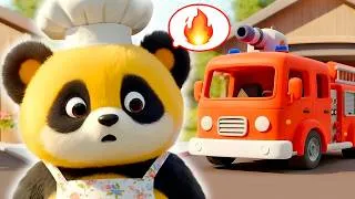 Miniature : Dessin animé sur Axel le panda et les petits véhicules : le camion de pompiers