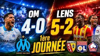 Miniature : Résultats 1ère journée Ligue 1 : OM 4-0, Lens 5-2, Lyon et Lille gagnent !🔥