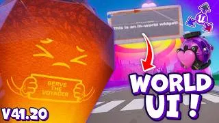 Miniature : WORLD UI (scene graph), item BULLE de l'AMITIE et ville de SINISTER STRIP dans l'UEFN 41.20 ! - WNC