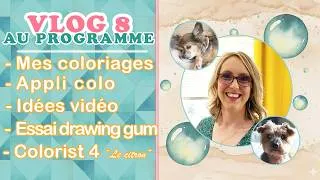 Miniature : VLOG 8 - Découverte d'une appli colo, je test le drawing gum et tuto citron dans le colorist