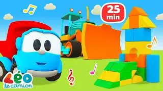 Miniature : Les véhicules en chansons ! Grue, bulldozer, camion et bétonnières. Chante avec Léo !