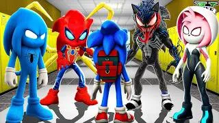Miniature : On entre dans l’école de Spider Sonic dans GTA 5 ! (Mod Sonic le film)