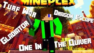 Miniature : [Minecraft] | Turf War , Dragon Escape , Runner et Gladiator sur Mineplex !