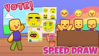 Miniature : Qui a dessiné le meilleur dessin -  vidéo amusant et drôle! Speed Draw! Roblox