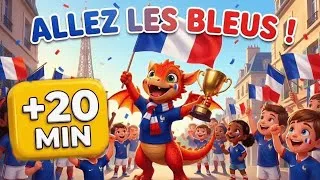 Miniature : Allez les Bleus ! ⚽ Compilation Chansons Foot & Sport pour Enfants (20 Min) | Le petit dragon 🐉 