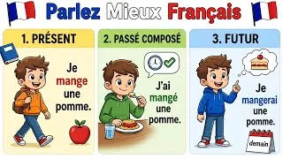 Miniature : 👉🇫🇷 Apprenez le Français Naturellement | Apprendre les Temps avec des Exemples Simples 🇫🇷( A1-A2)