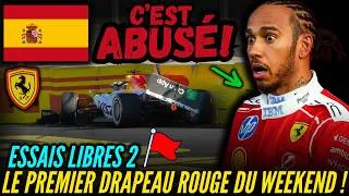 Miniature : RÉSUMÉ ESSAIS LIBRES 2 : LE PREMIER DRAPEAU ROUGE DU WEEKEND ! - GRAND PRIX D'ESPAGNE