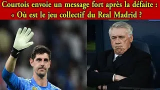 Miniature : Courtois critique la tactique d’Ancelotti  « On joue sans esprit d’équipe !