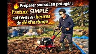 Miniature : 🔥 Préparer son sol au potager : l’astuce SIMPLE qui t’évite des heures de désherbage