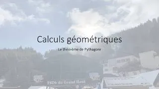 Miniature : Activité Calculs géométriques - Théorème de Pythagore - TSD6 - Maths seconde bac pro
