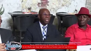 Miniature : Eude Lajoie avek ansyen senatè Dieupie Chérubin sakaje Pm Alix Fils Aimé.