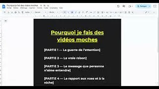 Miniature : Ce que mes vidéos moches révèlent sur toi.
