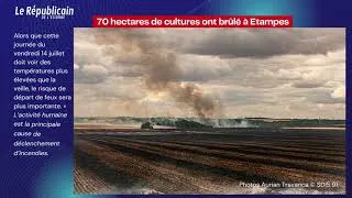 Miniature : 70 hectares de culture en feu à Etampes