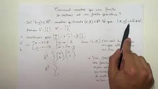 Miniature : Comment montrer qu’une famille de vecteurs est une famille génératrice ? - mathématiques 2