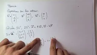 Miniature : Opérations sur les vecteurs, exercice corrigé - mathématiques 2