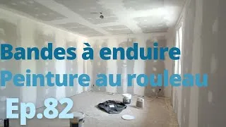 Miniature : Ep 82 On fait les bandes à enduire & peinture au rouleau sous la mezzanine.