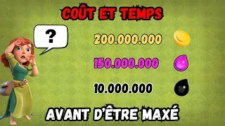 Miniature : COMMENT SAVOIR le COÛT et le TEMPS avant que votre VILLAGE soit MAXÉ sur CLASH OF CLANS ?