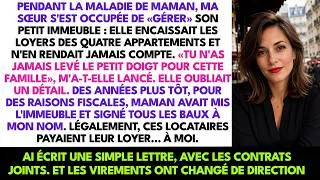 Miniature : Ma sœur encaissait les loyers de l'immeuble de maman — mais les baux étaient à mon nom