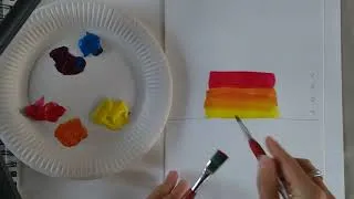 Miniature : Cours d'arts plastiques: la technique du coucher de soleil