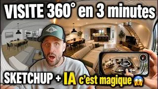 Miniature : IA + SKetchUp = une visite 360° en 3 minutes 😱