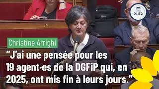 Miniature : Christine Arrighi : "J'ai une pensée pour les 19 agent·es de la DGFiP qui ont mis fin à leurs jours"