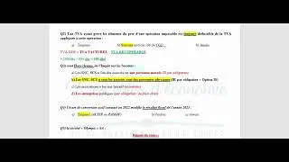 Miniature : Correction examen de fiscalité Prof RANNANE 2023 : session normale