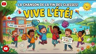 Miniature : L'école est finie - Chanson pour enfants (Québec) - Vacances été - En Québécois -Chanson en Francais