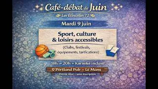 Miniature : 🎤 Café-débat | Sport, culture & loisirs accessibles au Mans Métropole ♿