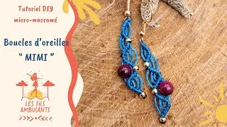 Miniature : Tutoriel DIY micro-macramé débutants boucles d'oreilles "MIMI" - beginner macrame - FACILE
