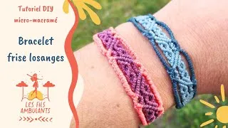Miniature : Tutoriel micro-macramé - DIY - Frise losange macramé - Les fils ambulants